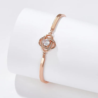 FOR DAUGHTER - I AM ALWAYS WITH YOU DIAMOND KNOT BRACELET