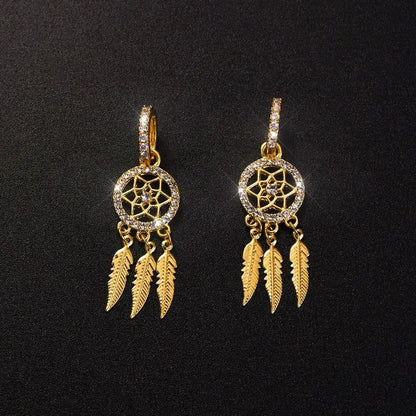 🌸Golden Slumber Dreamcatcher Earrings