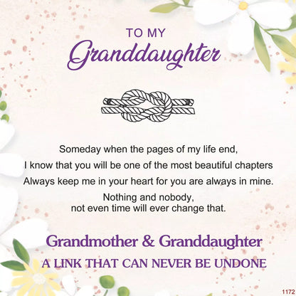 For Granddaughter- We Are Connected By Heart Crystal Bracelet