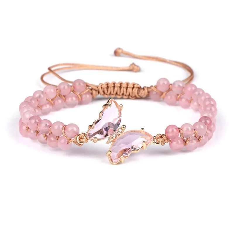FOR MEMORIAL - THEY FLY WITH US EVERY DAY CRYSTAL BUTTERFLY BRACELET