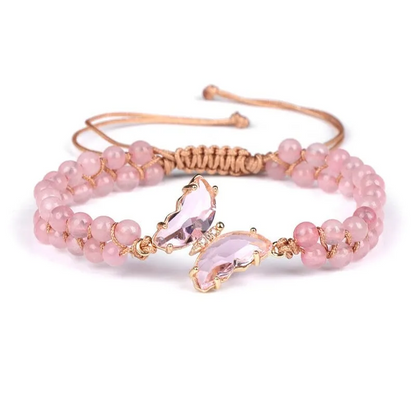 FOR MEMORIAL - THEY FLY WITH US EVERY DAY CRYSTAL BUTTERFLY BRACELET