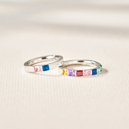 CUSTOM BIRTHSTONE FAMILY ELEGANT RING