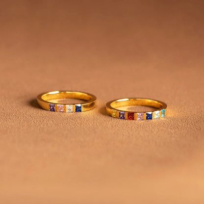CUSTOM BIRTHSTONE FAMILY ELEGANT RING