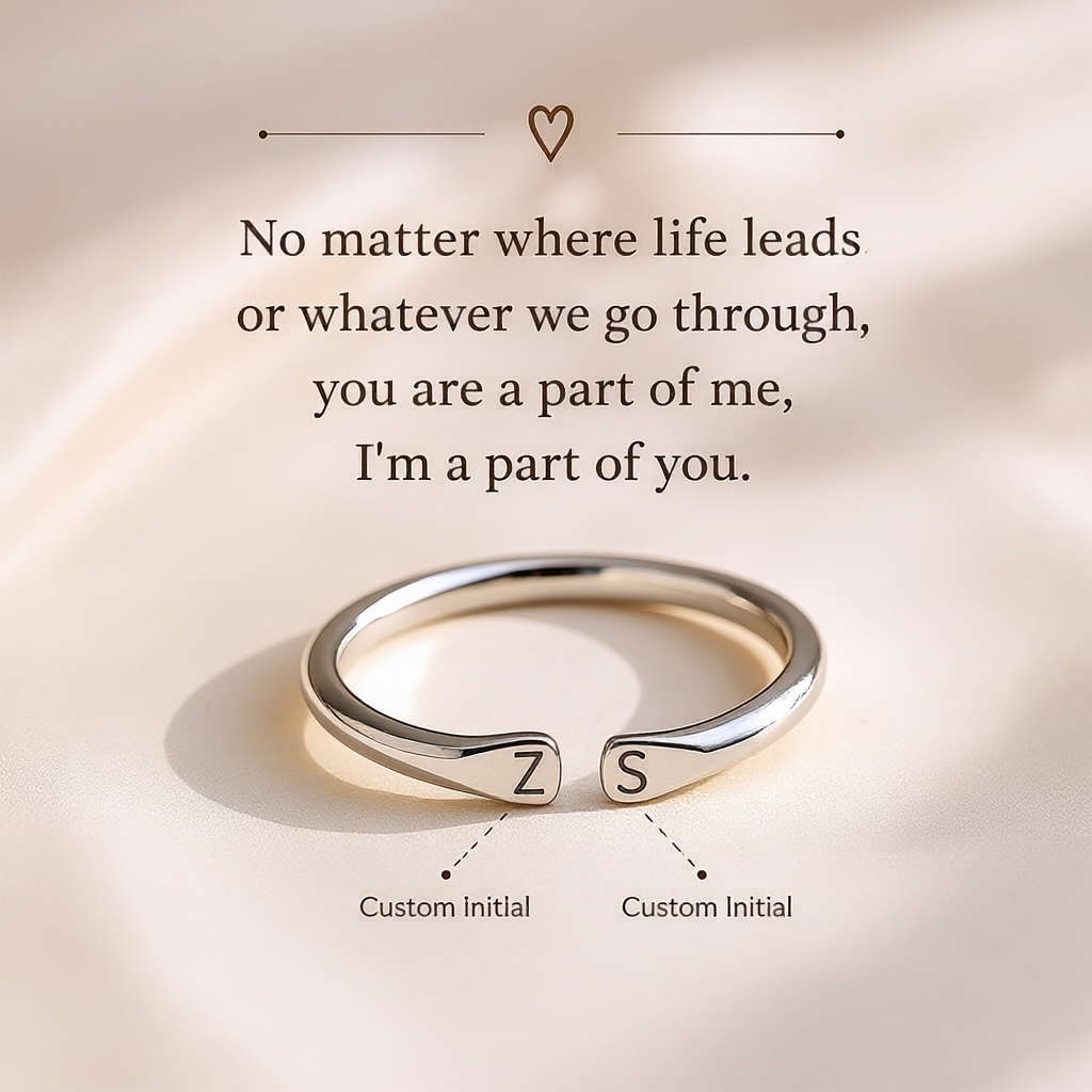 For Love- Custom Two Initial Ring