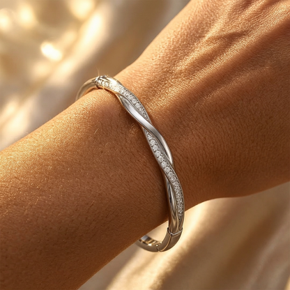 For Love- We Are Always Belong Together Twisted Diamond Bracelet