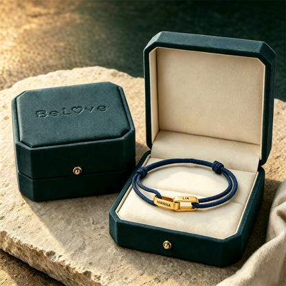 Mother And Son Connected By Heart Custom Name Bond Bracelet