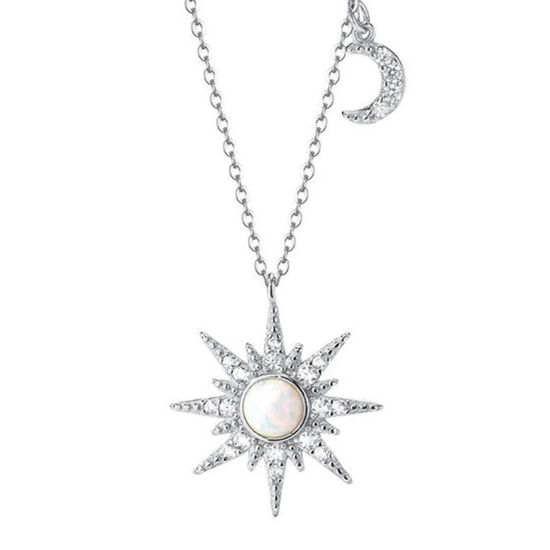 For Bonus Daughter - Hearts Are Linked Moon And Star Necklace