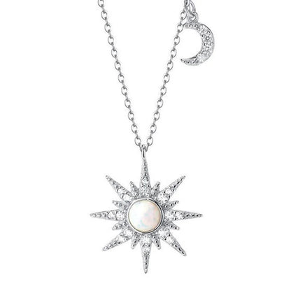 For Bonus Daughter - Hearts Are Linked Moon And Star Necklace