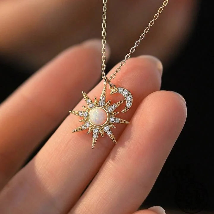 To Unbiological Daughter - We Are Forever Linked Together Moon And Star Necklace