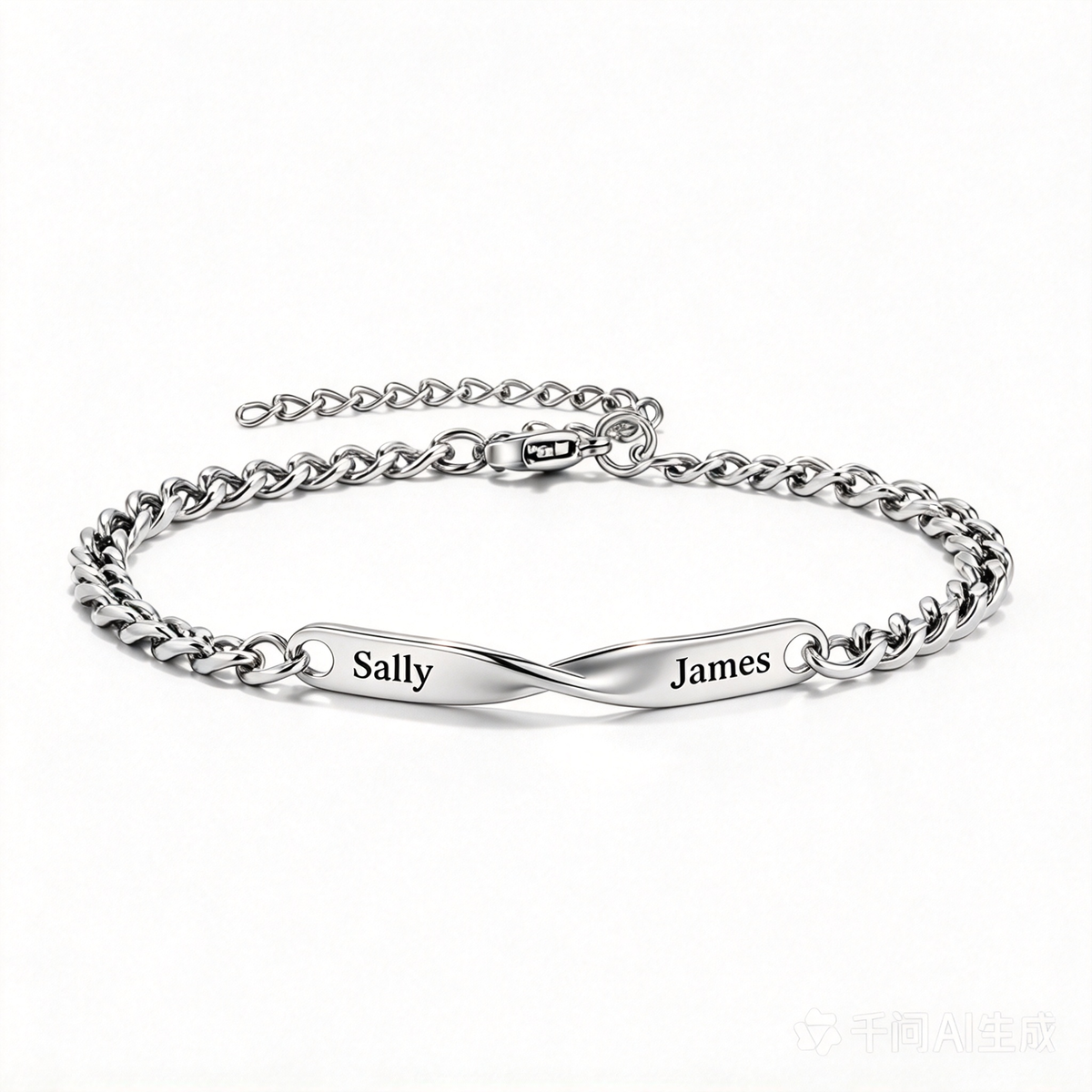 Mother And Son Connected By Heart Custom Name Bracelet