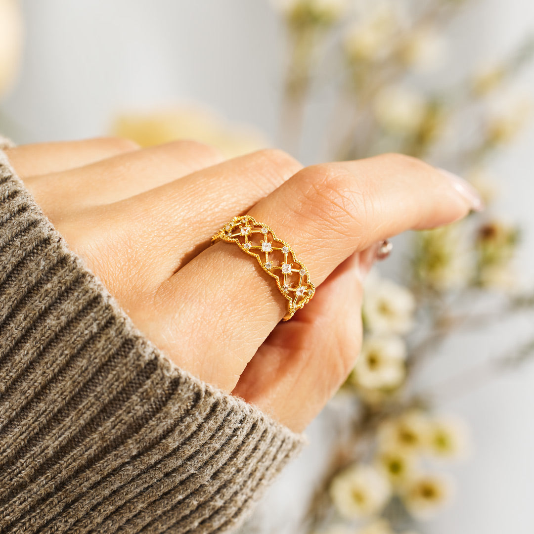 925 Sterling Silver Our Bond Is My Safety Net Weave Rings
