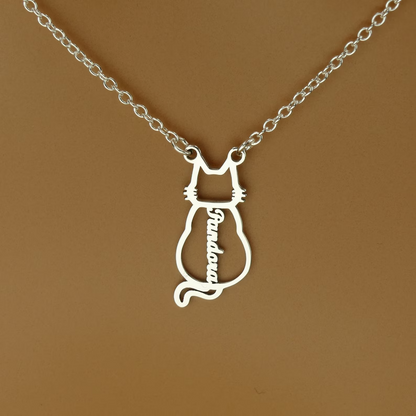 Personalised Cat Name Necklace