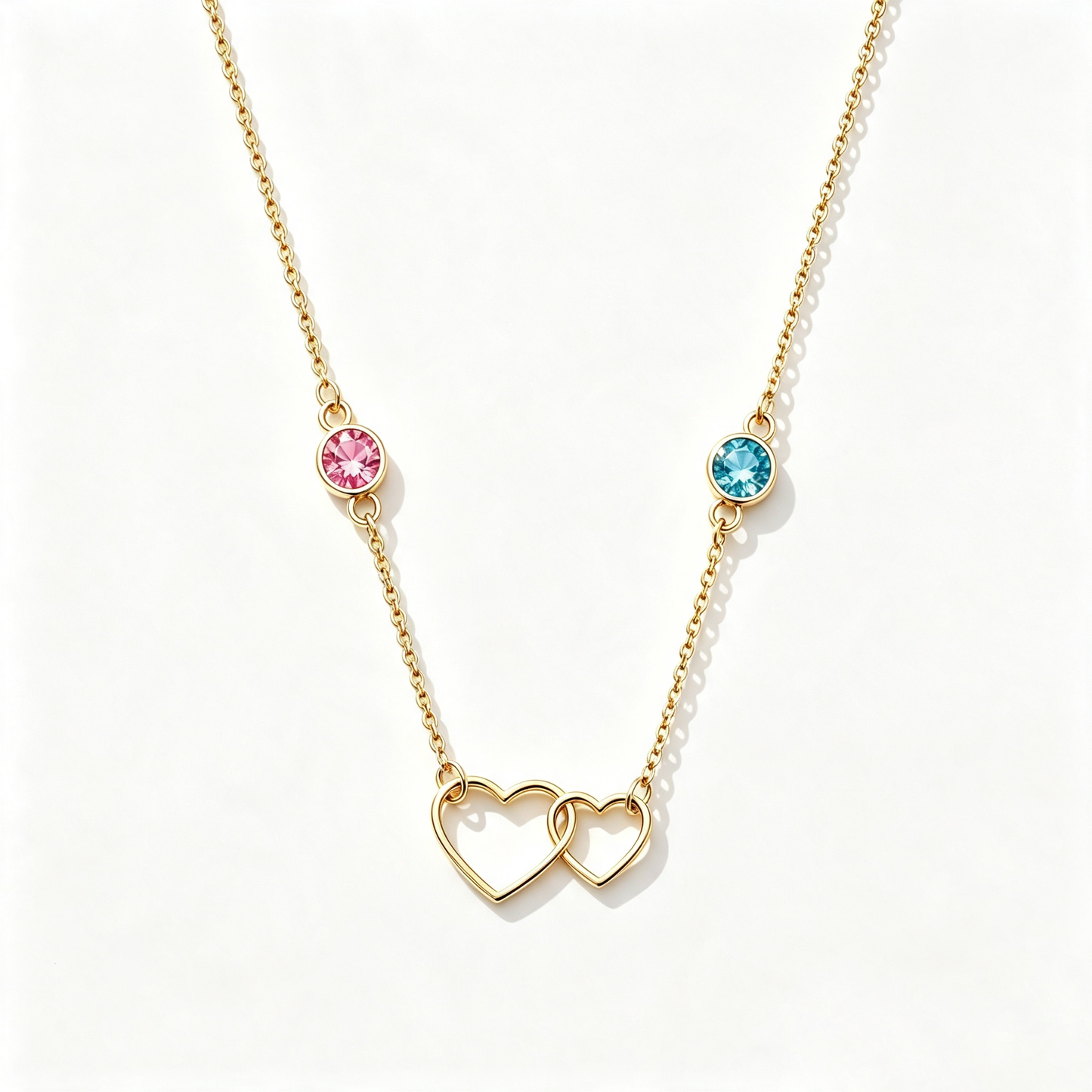 For My Daughter- Always With You Custom Double Birthstones Necklace