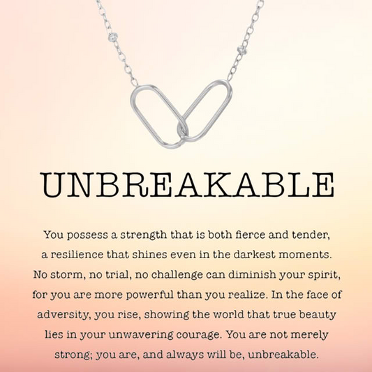 You Are Strong And Unbreakable Double Circle Necklace