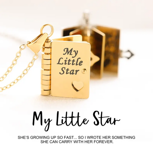 For Daughter -My Little Star Book Necklace