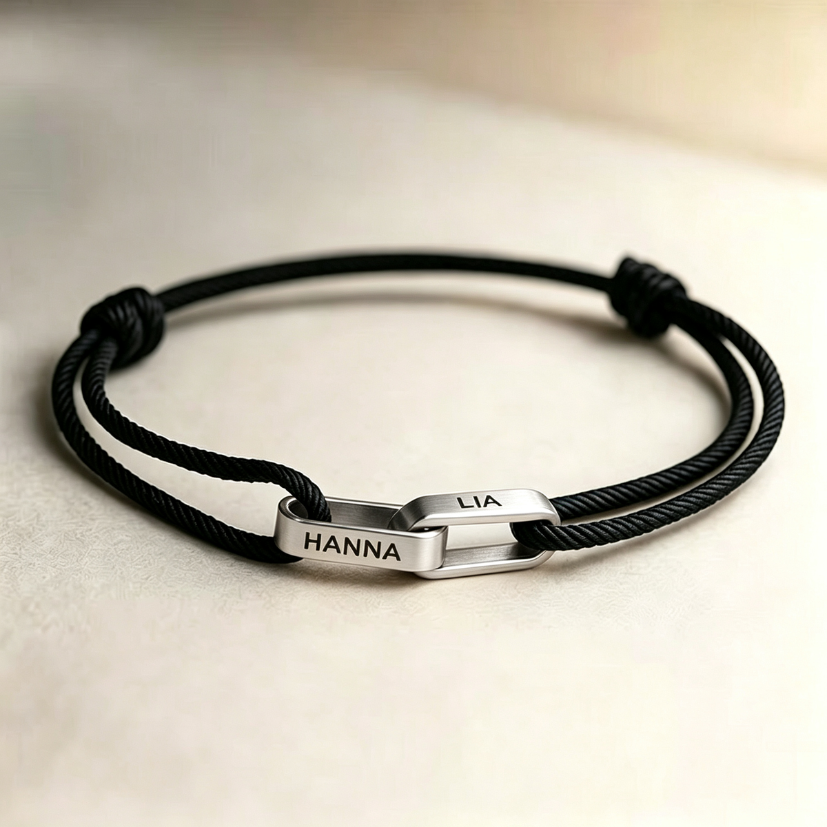 Mother And Son Connected By Heart Custom Name Bond Bracelet