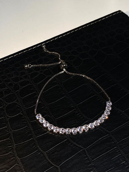 Tennis Bracelet Round Cut Created Moissanite
