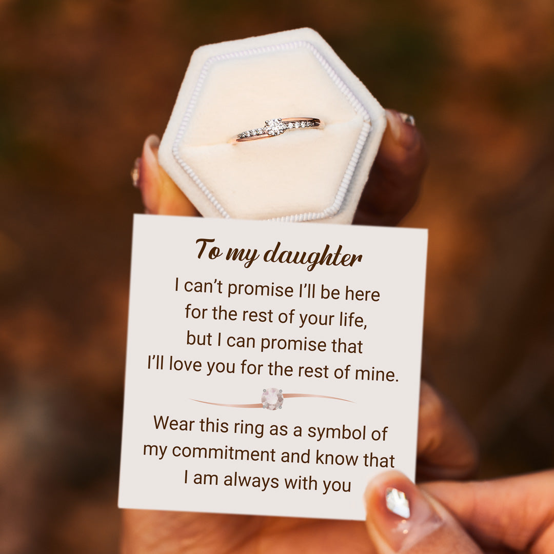 Sterling Silver Always With You Round-Cut Accent Ring