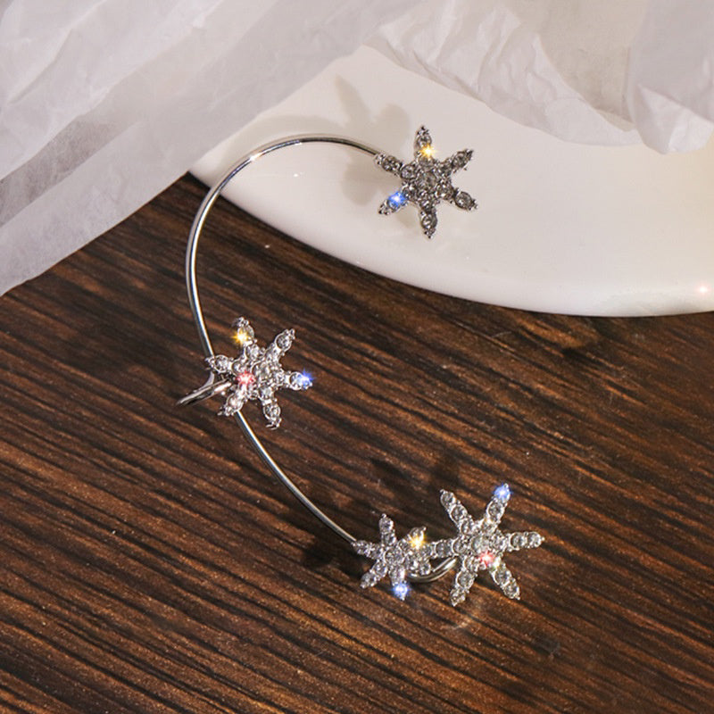 Snowflake Windmill Rotatable Style Zircon Earrings