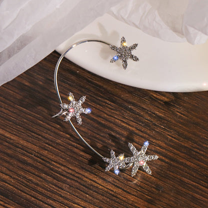 Snowflake Windmill Rotatable Style Zircon Earrings