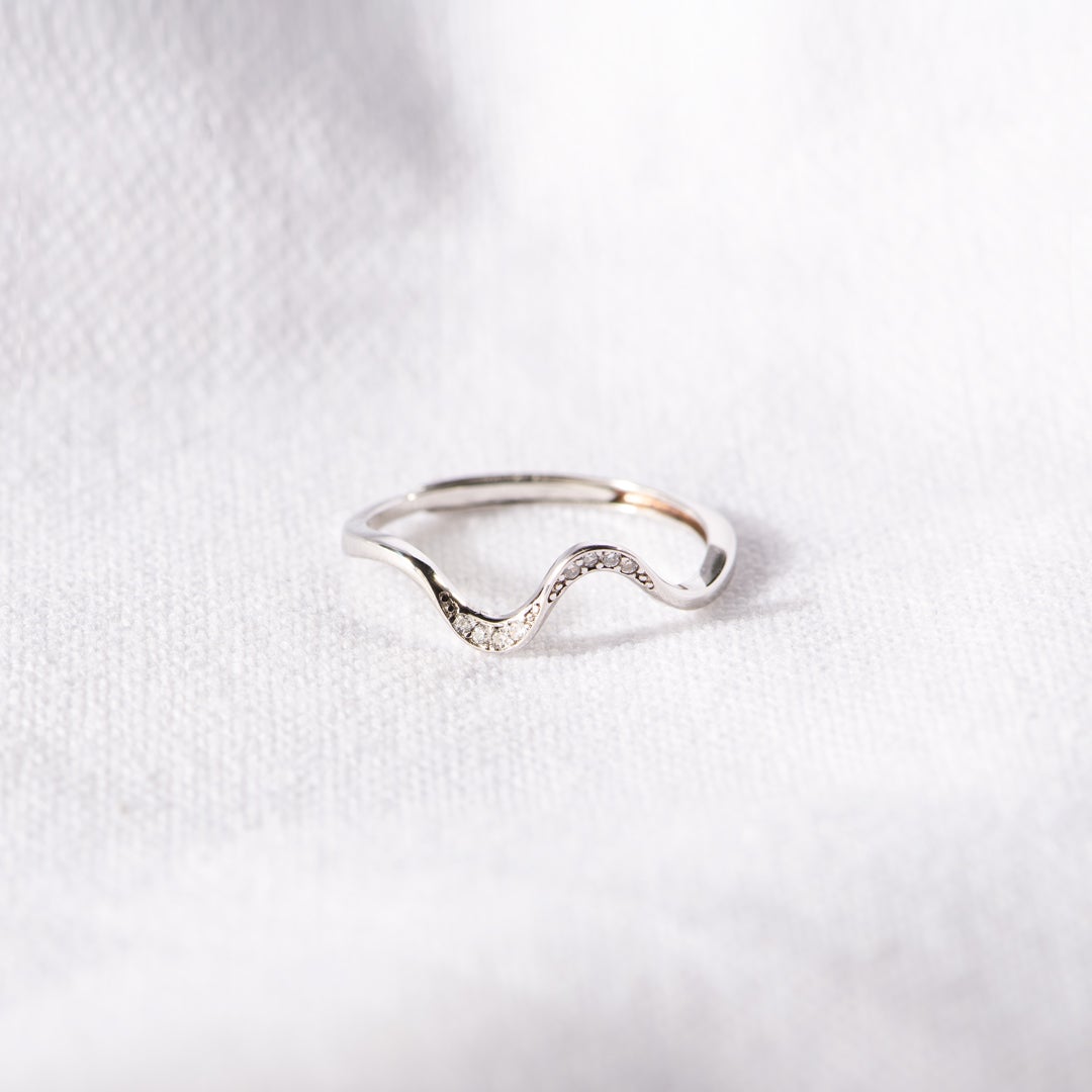 To My Wife Highs And Lows Minimalist Wave Ring