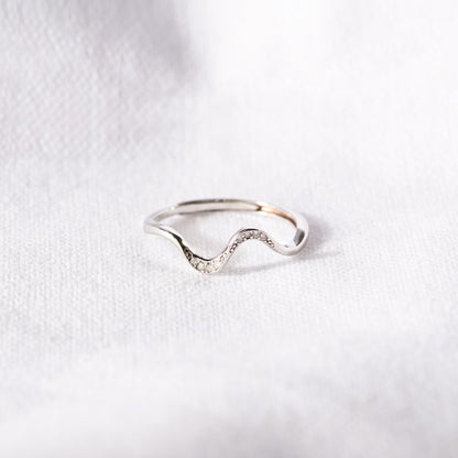 To My Wife Highs And Lows Minimalist Wave Ring