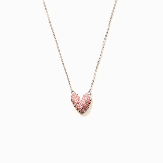 It Takes A Village Packed Pavé Heart Necklace