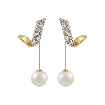 Crystal Erin Pearl Drop Earrings