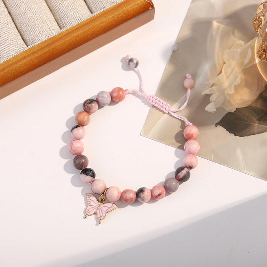 For Granddaughter- Butterfly Beaded Bracelet