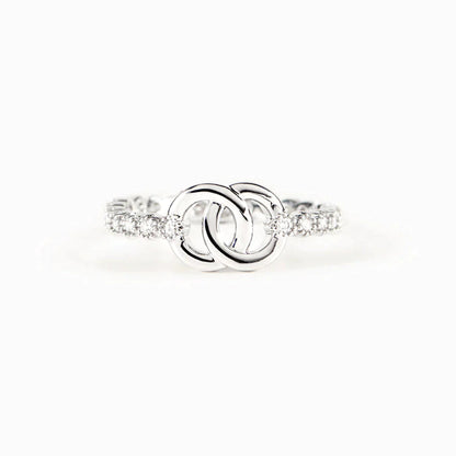 Mother Daughter Bond Matching Pavé Interlocking Ring