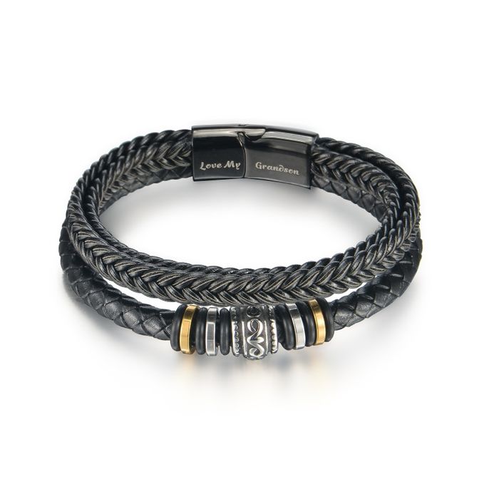 To My Son/Grandson - Double-Row Bracelet - I Will Always Be With You