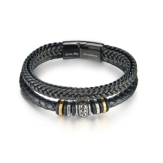 To My Son/Grandson - Double-Row Bracelet - I Will Always Be With You