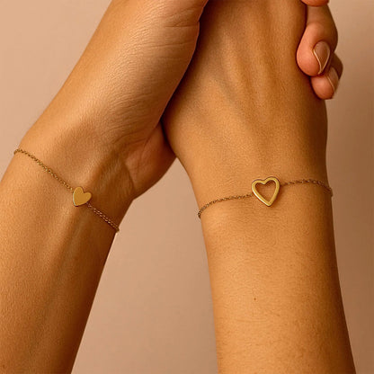 Mother & Daughter Forever Together Heart bracelet