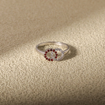 For Love - Custom Birthstones Interlocking Ring