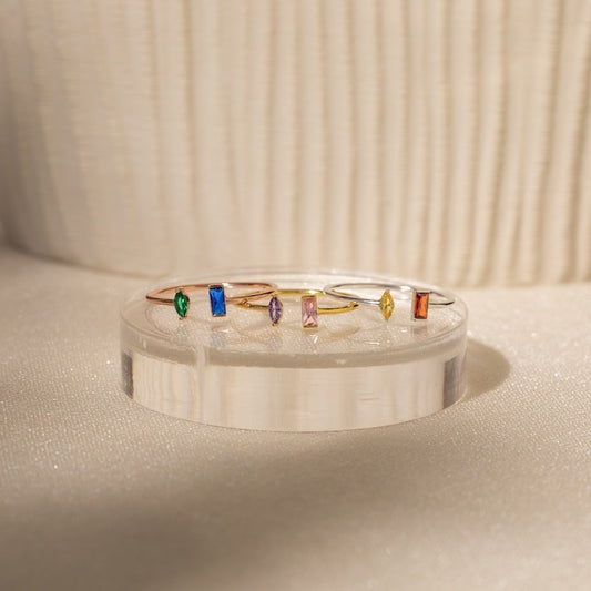 🔥Summer Hot Sale🌊Personalized Duo Birthstone Ring💍