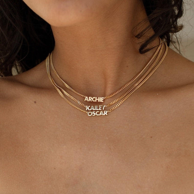 🌸2024 Spring Hot Sale✨Custom Name Necklace with Curb Chain