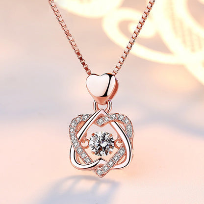 For Unbiological Daughter - S925 We Are Forever Linked Together Love Knot Necklace