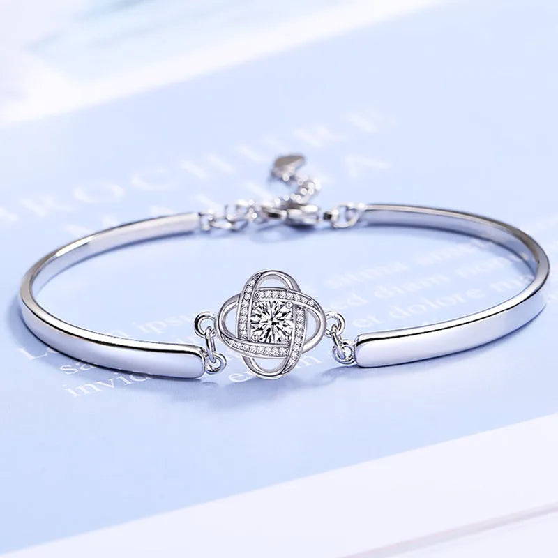 FOR DAUGHTER - I AM ALWAYS WITH YOU DIAMOND KNOT BRACELET