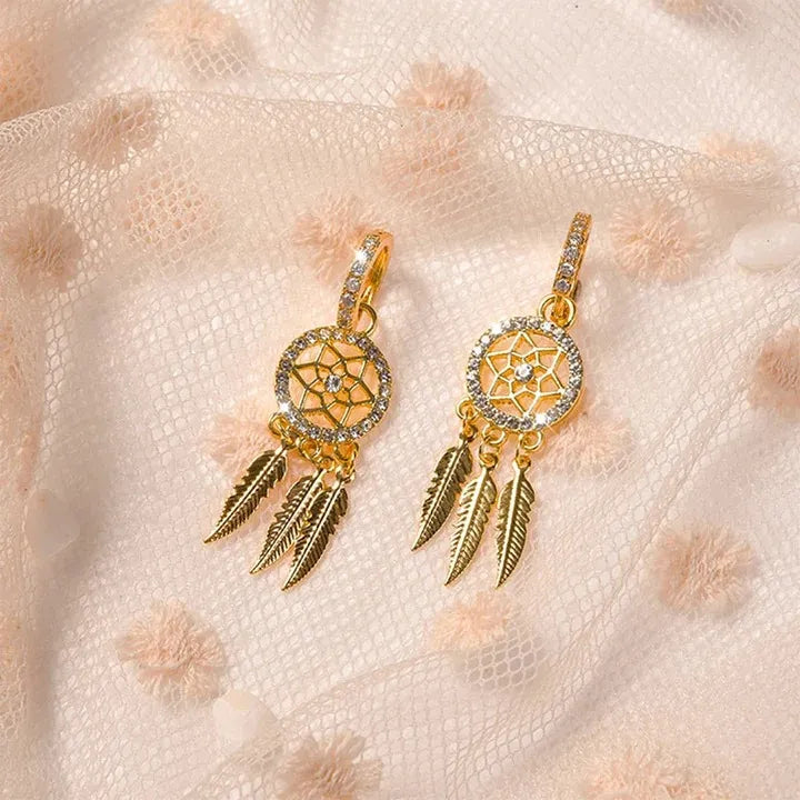 🌸Golden Slumber Dreamcatcher Earrings