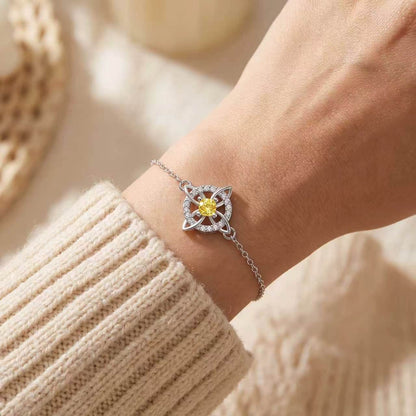 Personalized Celtic Knot Birthstone Bracelet