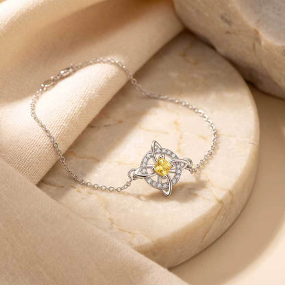 Personalized Celtic Knot Birthstone Bracelet