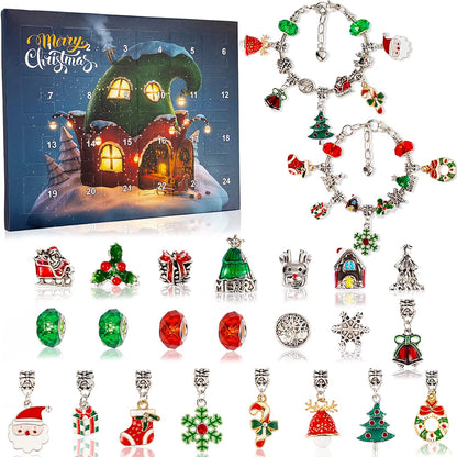 🎄24 DAYS OF CHRISTMAS ADVENT CALENDAR BRACELETS SET