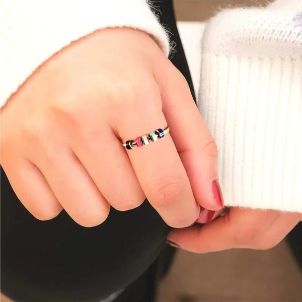 Anxiety Relieving Enamel Fidget Ring
