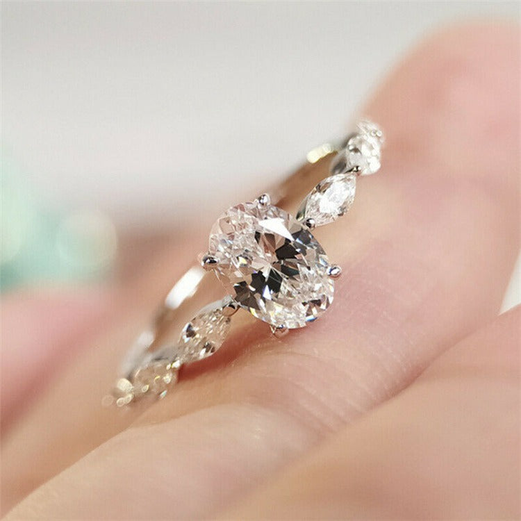 Melody Oval Moissanite Engagement Ring