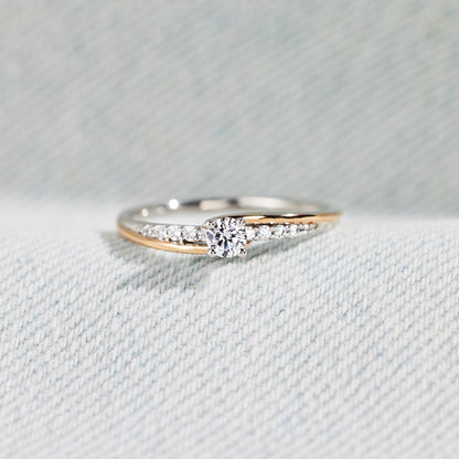 Sterling Silver Always With You Round-Cut Accent Ring