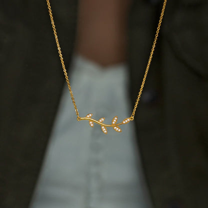 Be-Leaf in Yourself Like I Do Tree Leaf Necklace