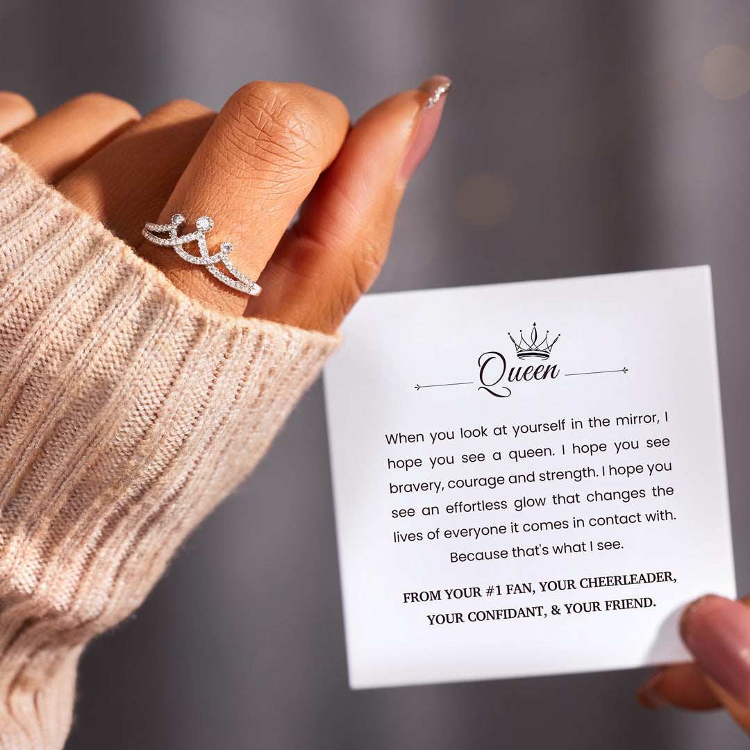 Queen Minimalist Crown Ring
