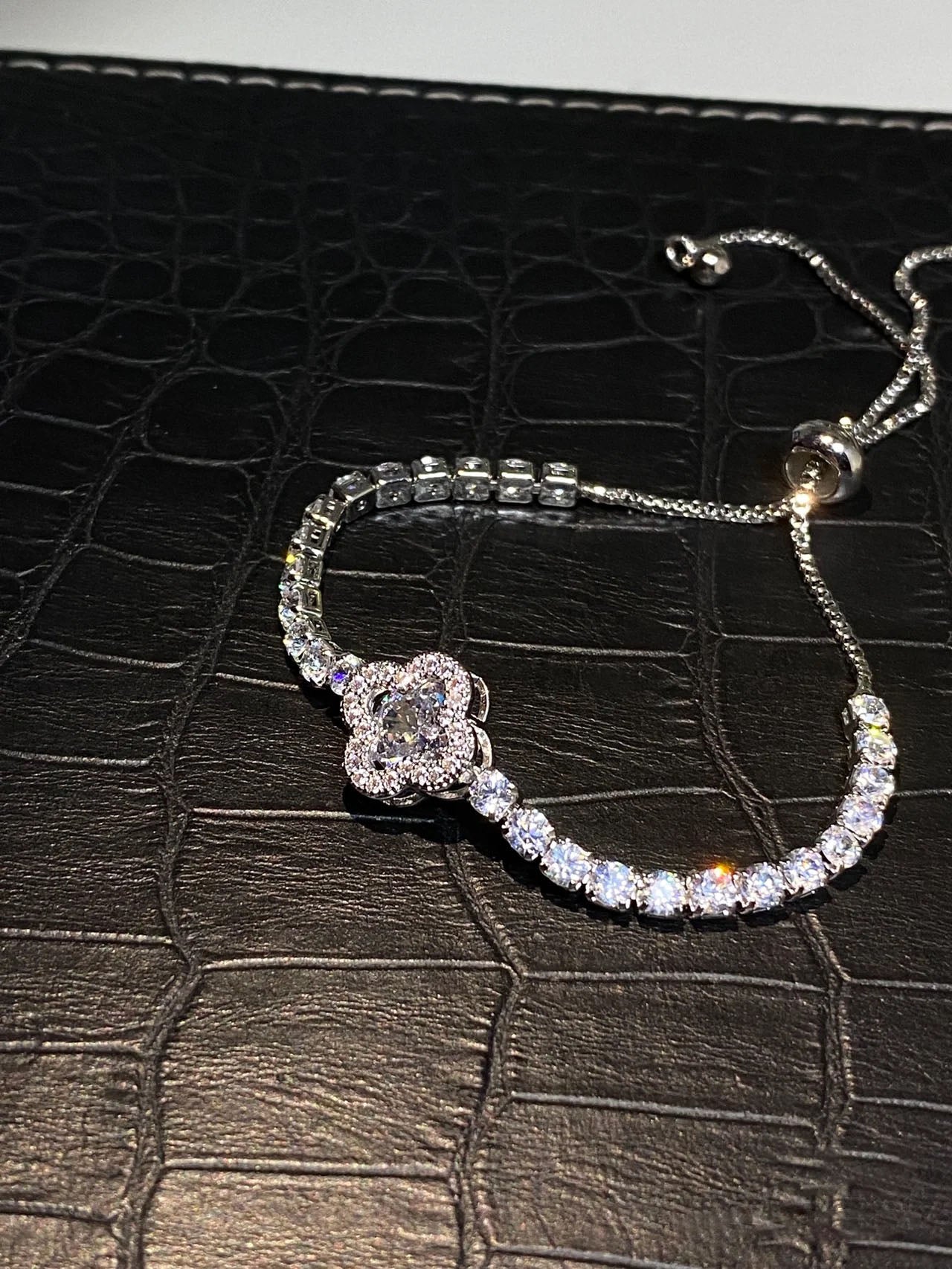 Tennis Bracelet Round Cut Created Moissanite