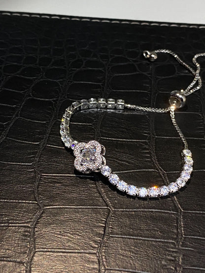Tennis Bracelet Round Cut Created Moissanite