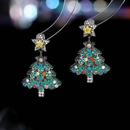 Hot Sale🎁Colorful Shiny Christmas Tree Earrings